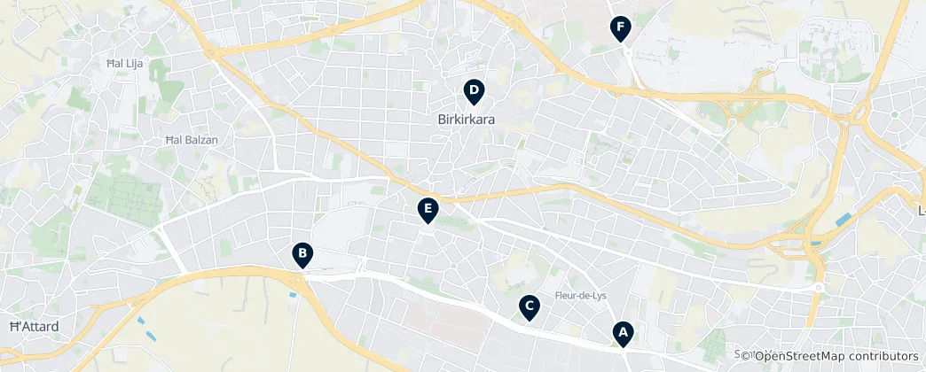 Mapa Historic Birkirkara