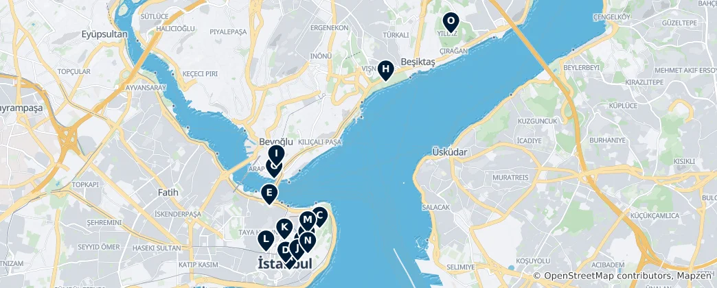 Mappa di Bosphorus Unmissables