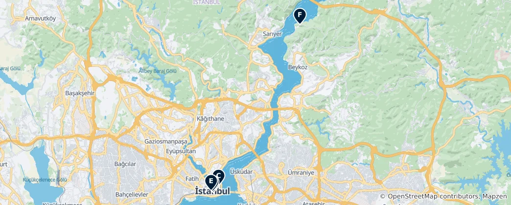 Mappa di Istanbul's Historic Marvels
