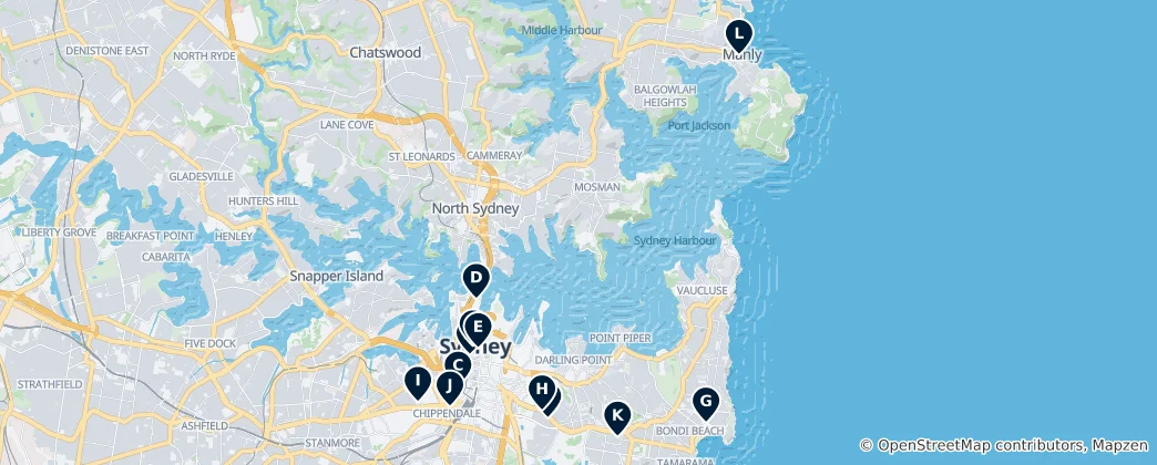 Mapa Best Shopping & Markets