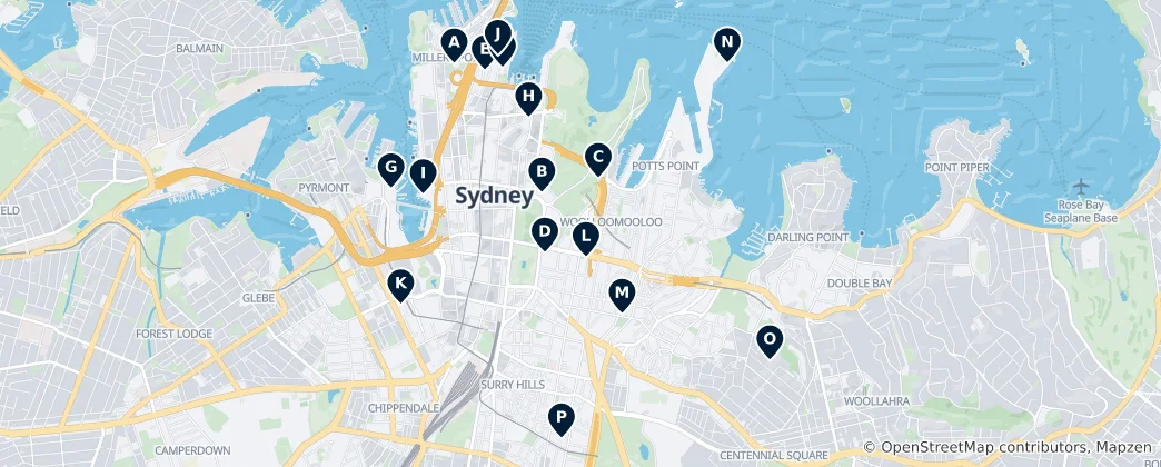 Mapa Museums & Galleries