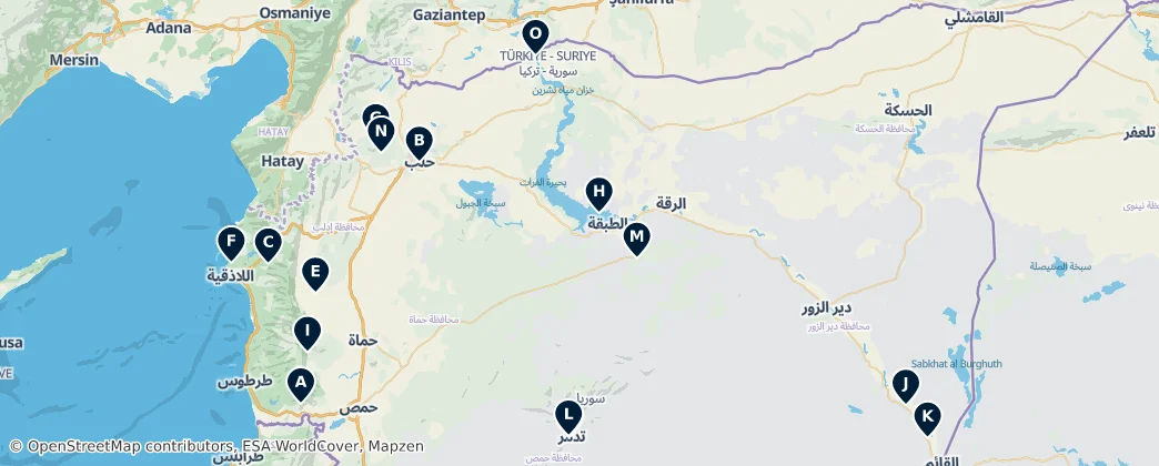 Map of Historical Ruins and Castles