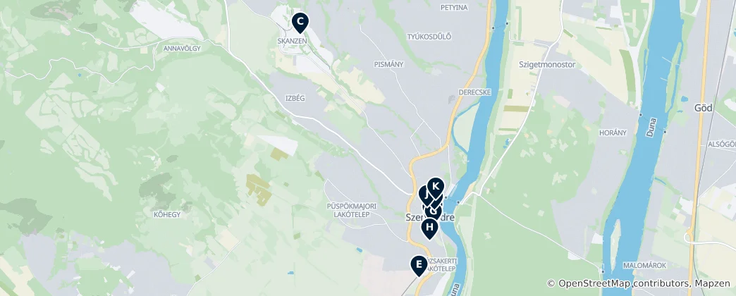 Mapa De Art & Culture in Szentendre
