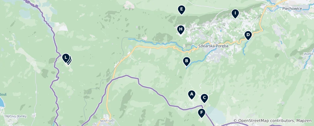 Mapa Alpine Huts and Viewpoints