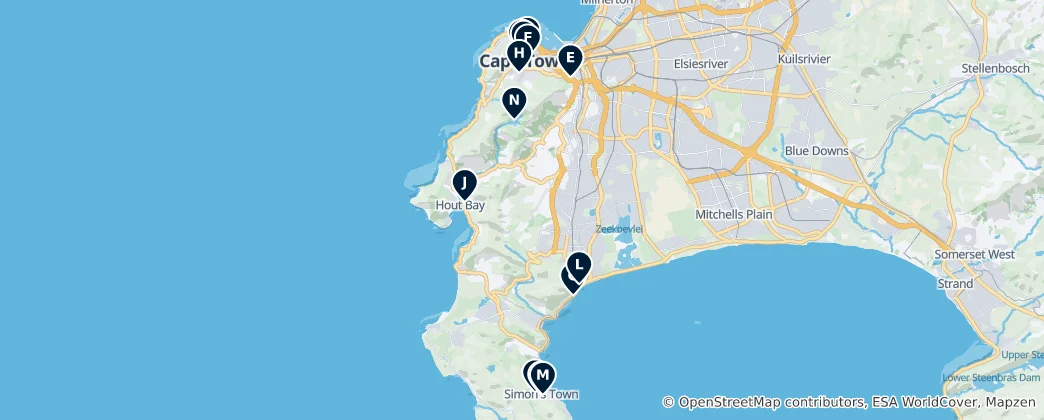 Map of Cape Town Museums & Galleries
