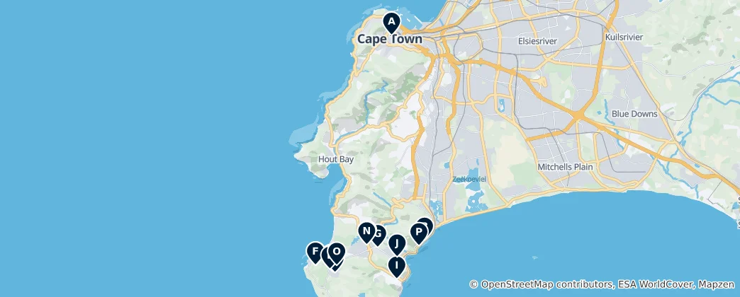 Mapa Notable Christian Churches