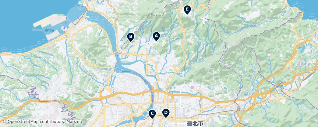 Mapa de Hidden Gems of Taipei