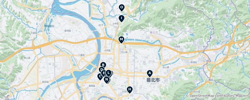 Map of Historic Taipei