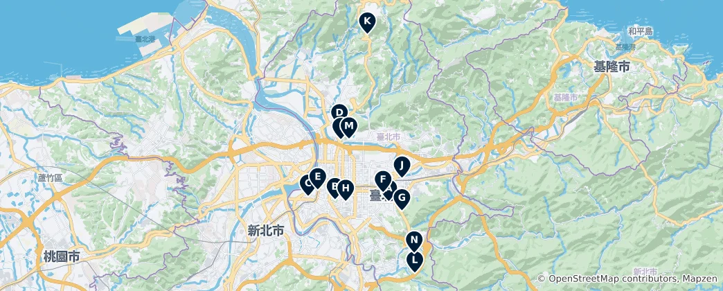 Mapa Taipei Essentials