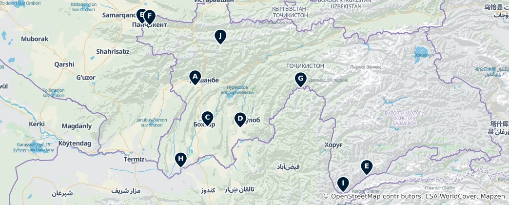 Map of Historic Forts & Ruins