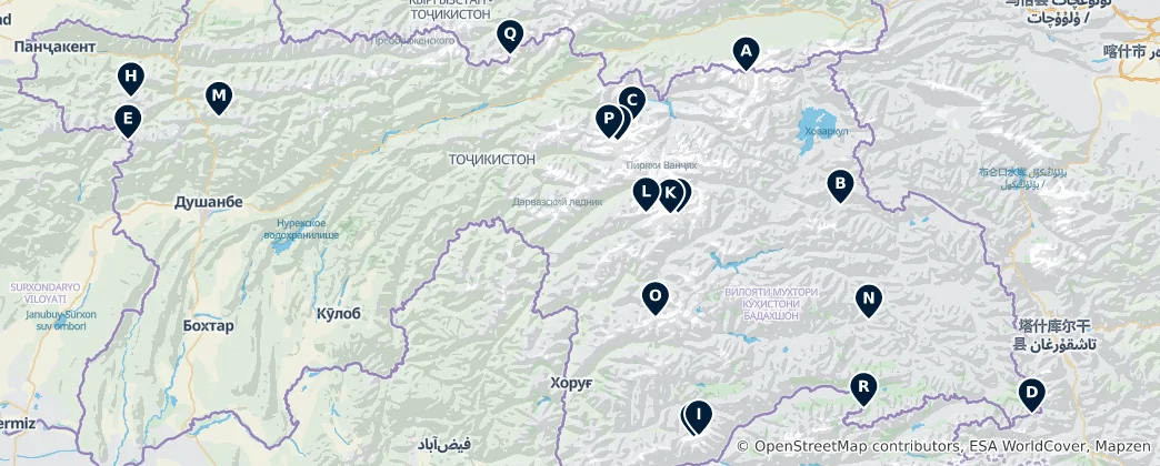 Map of Majestic Peaks & Passes