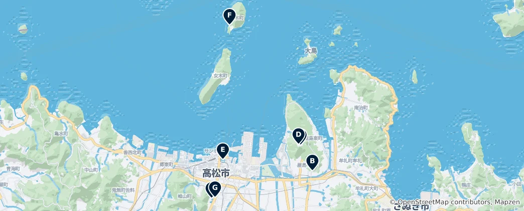Mapa Takamatsu Essentials