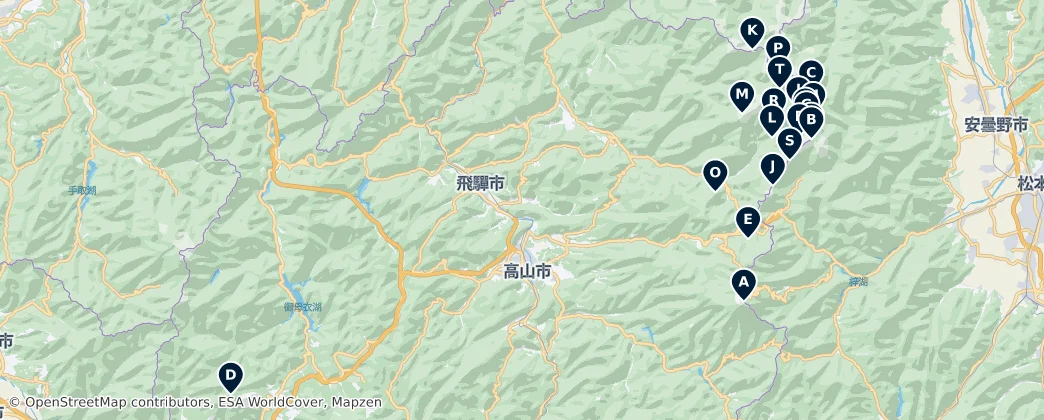 Japanese Alps Adventure — Mapa