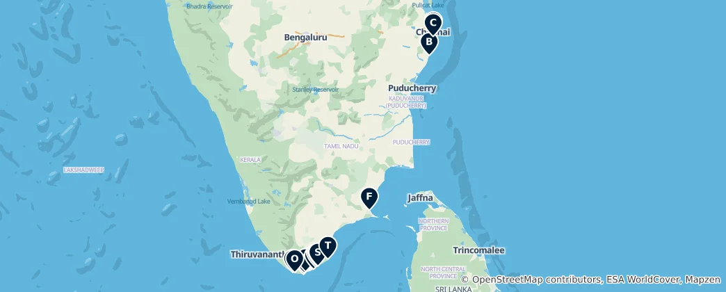 Mapa Coastal Escapes