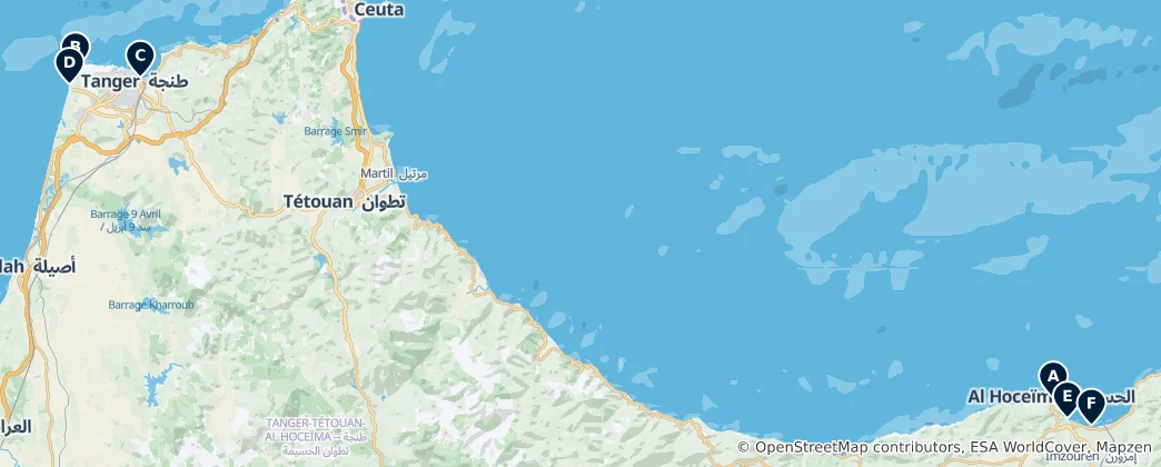 Mapa Coastal Escapes