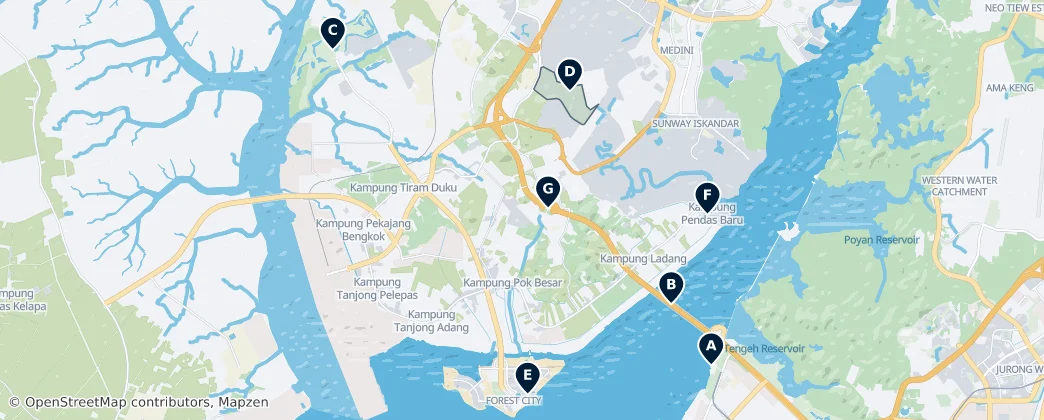 Mukim Tanjung Kupang Essentials — Map
