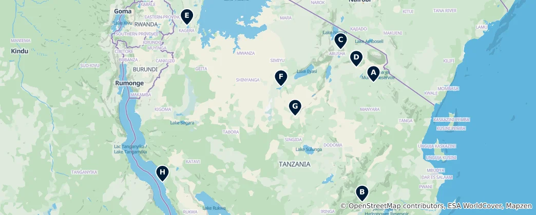 Mappa di Natural Wonders