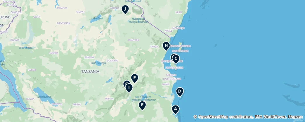 Map of Tanzania Essentials