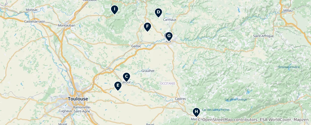 Mapa Historic Religious Sites