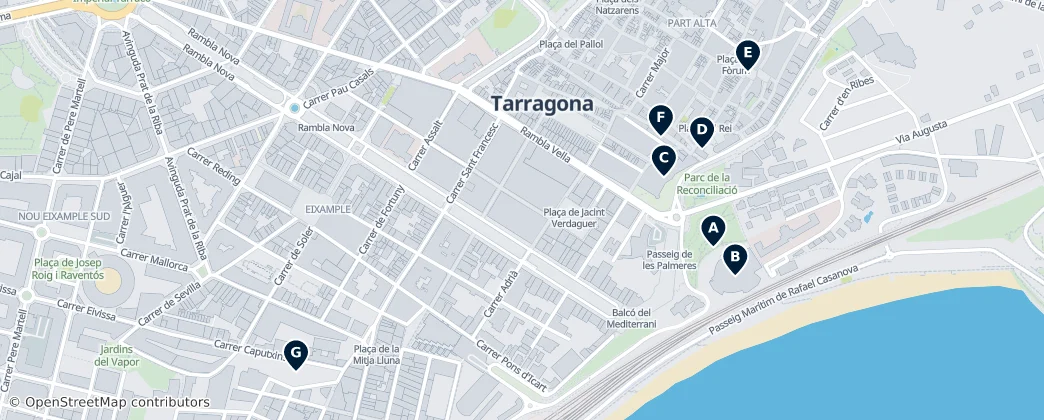 Map of Roman Heritage of Tarraco