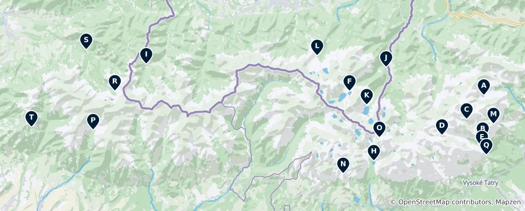 Map of Iconic Alpine Huts and Shelters