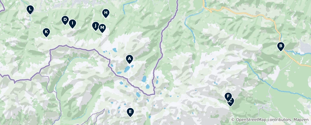 Map of Tatra Natural Wonders