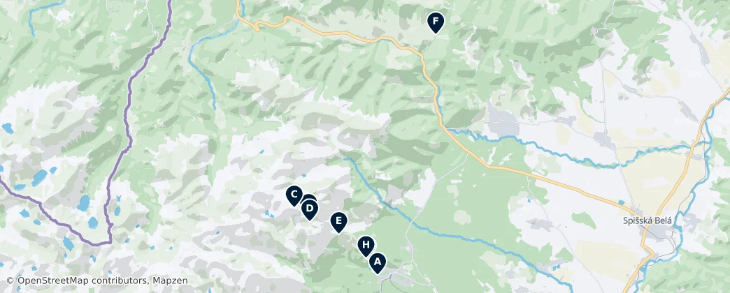 Map of Cable Cars & Mountain Lifts