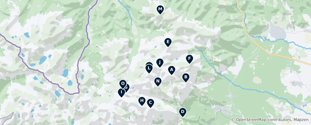 Iconic Peaks & Ridges 지도