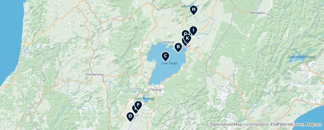 Map of Taupō District Essentials