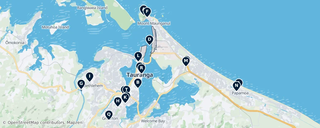 Tauranga City's Absolute Essentials — Map