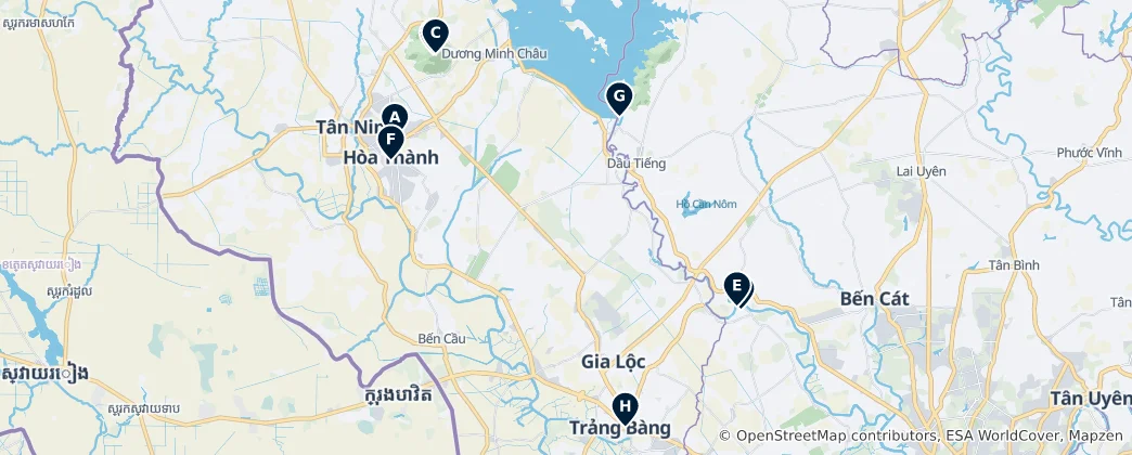 Mapa Tây Ninh Essentials