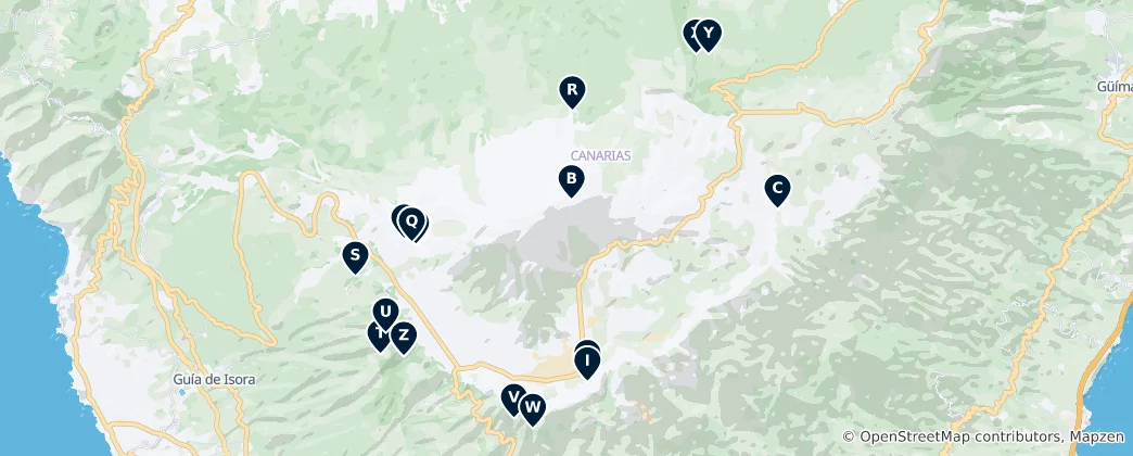 Mapa de Natural and Archaeological Wonders