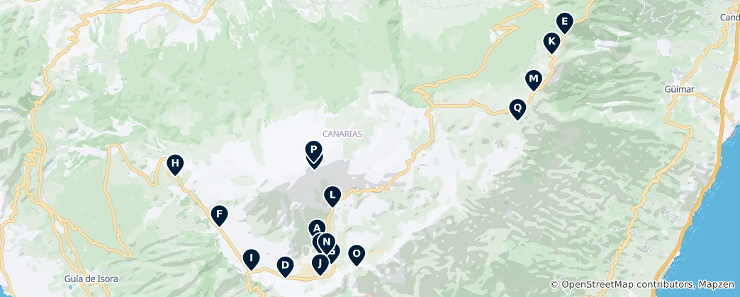 Mapa Tenerife's Volcanic Vistas