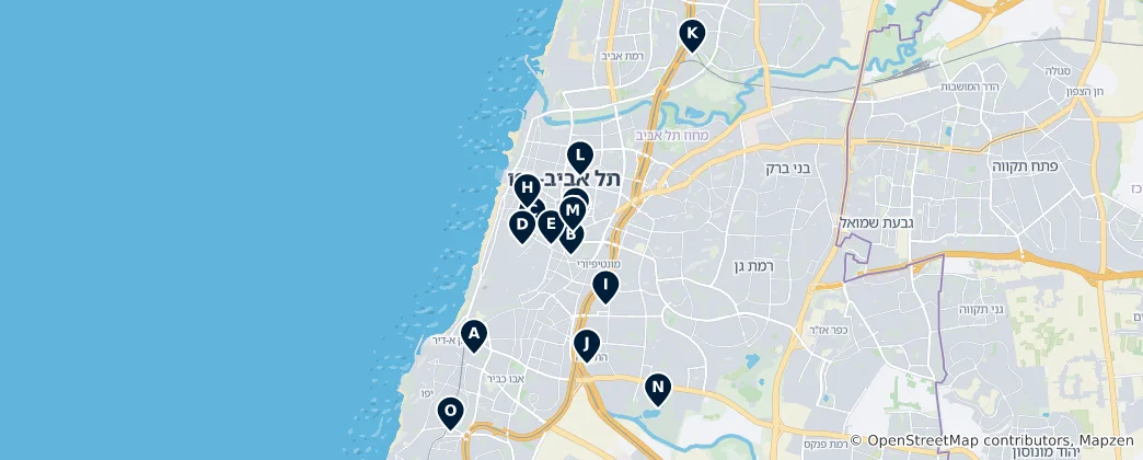 Tel Aviv Culture & Entertainment Haritası