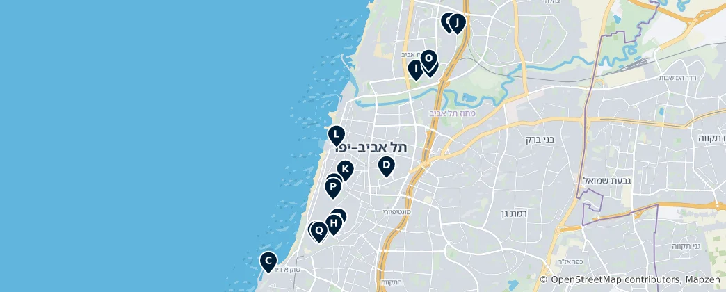 Mappa di Tel Aviv Museums & Jewish Culture