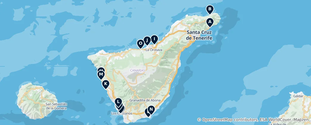 Mappa di Best Beaches & Coasts