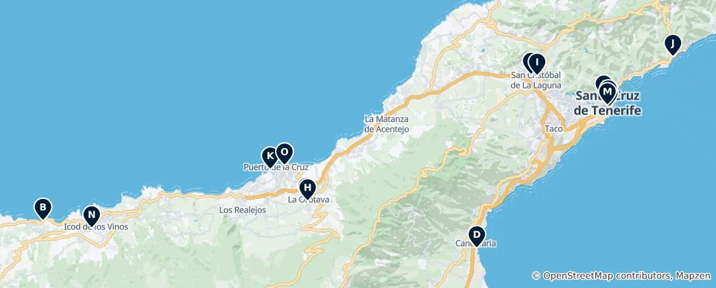 Map of Editor's Choice: Tenerife Heritage