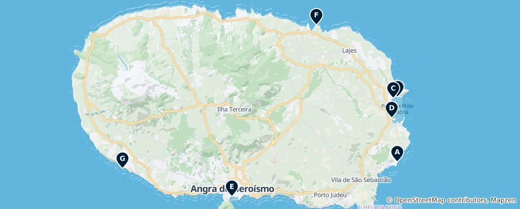 Map of Azores Coastal Gems