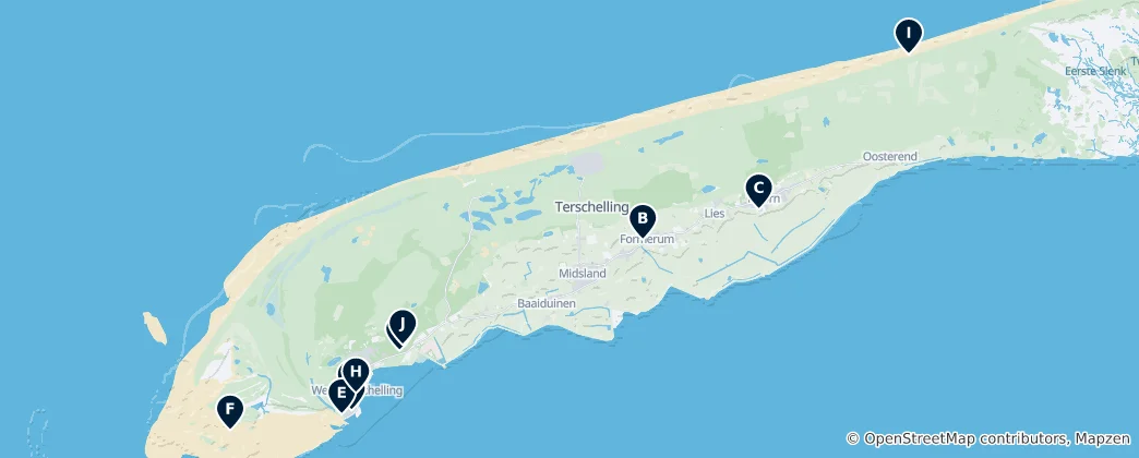 Mapa Terschelling Essentials