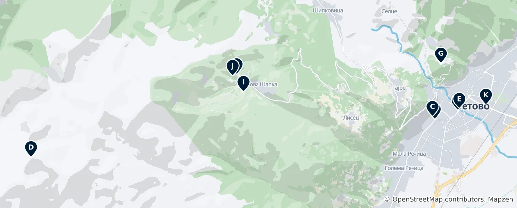Mapa Tetovo Municipality's Absolute Essentials