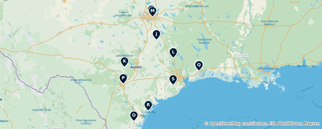 Mapa De Texas Museums