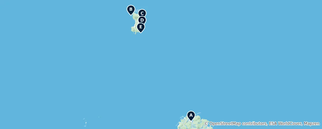 Mapa Best Diving Spots