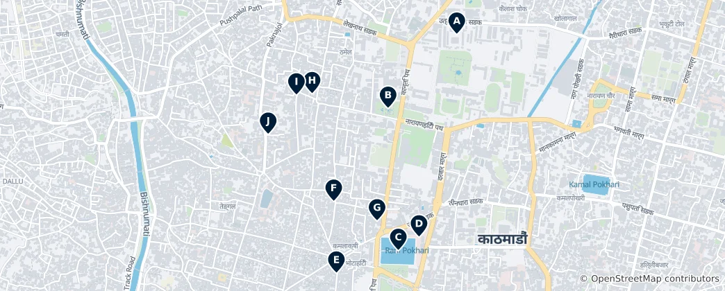 Map of Thamel Essentials