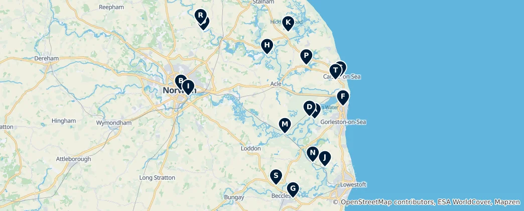 Map of Historic Structures of England