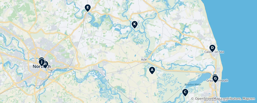 Map of The Broads: Essential Waterways & Heritage