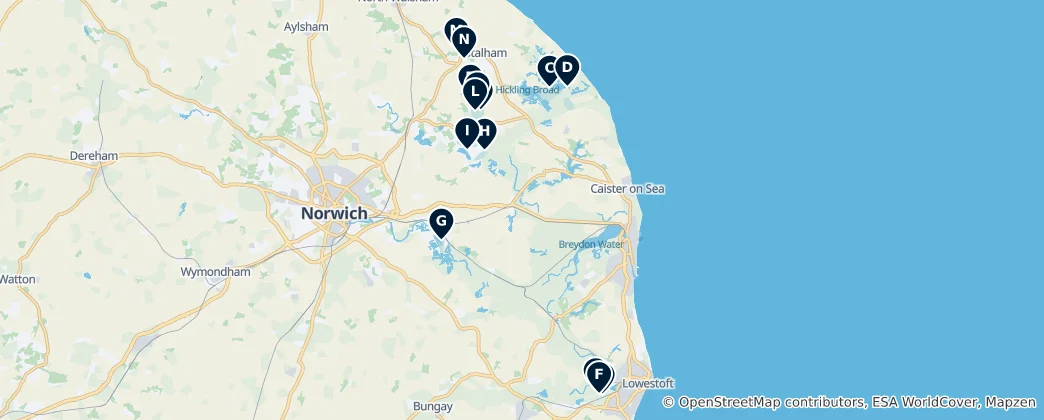 Map of Wetland Wonders and Viewpoints