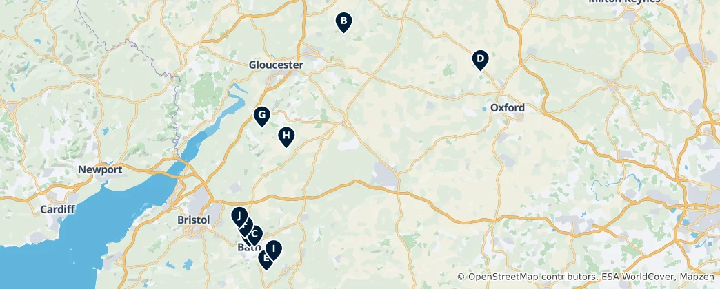 Mapa Historic Heritage Sites