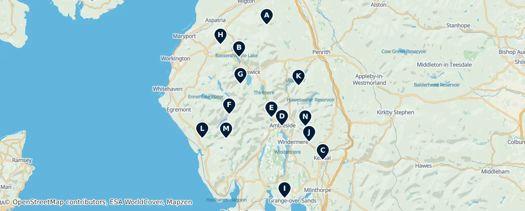 Mapa Historic Churches & Priories