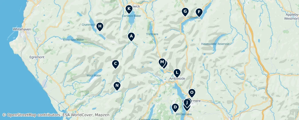 Mapa The English Lake District WHS Essentials