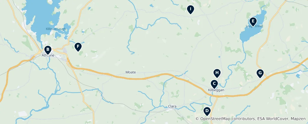 Mappa di Athlone — Moate Essentials